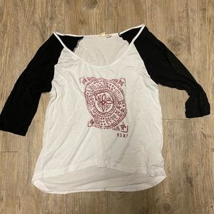 Oversized 3/4 sleeve roxy shirt!